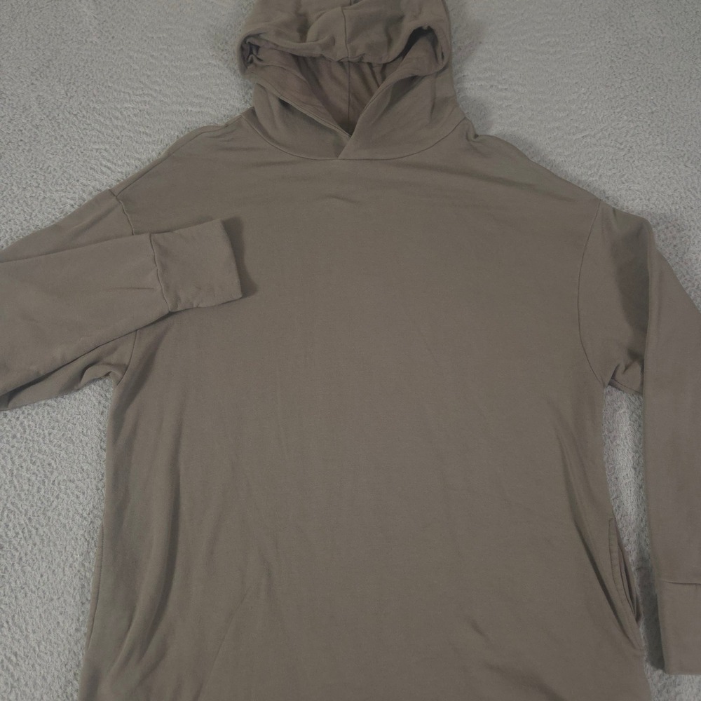 Aerie Hoodie Womens Medium Brown Offline Modal Blend Thumbhole Sweatshirt Light
